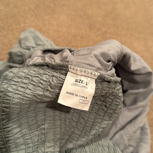 -NWOT AlvaQ Women's Elastic Summer Square Neck Mini Romper - Size: Large - Picture 5 of 6